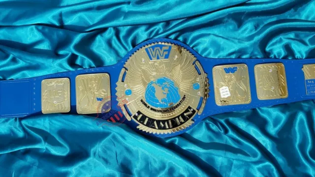 Wwf Attitude Era Big Eagle 4Mm Heavyweight Championship Wrestling Belt Blue