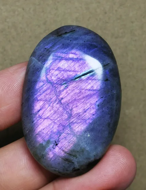 Raw NATURAL Purple Labradorite sphere Palm stone QUARTZ CRYSTAL Healing
