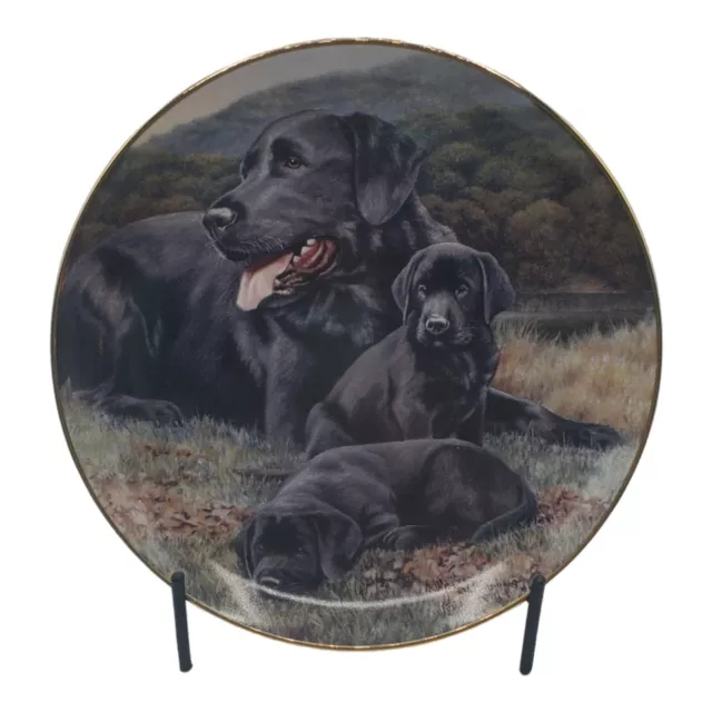 Nigel Hemming "Father's Pride And Joy" Black Lab Collector Plate #HA7996