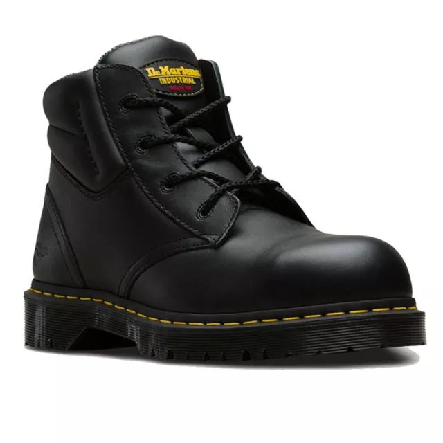 Dr Martens Icon DM Docs 7B09 Noir Cuir Acier Bout Coqué Résistant Sécurité Boots