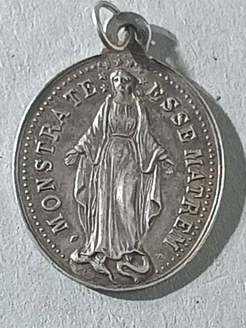 médaille religieuse ancienne Poinçon Vierge Congrégation Des Enfants De Marie