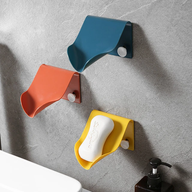 Wall Hanging Soap Dish Holder Bath  Water Drain Rack Container Bathroom Shower