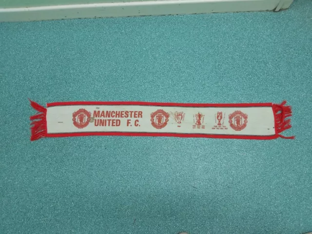 Vintage Manchester United Football Supporters Scarf