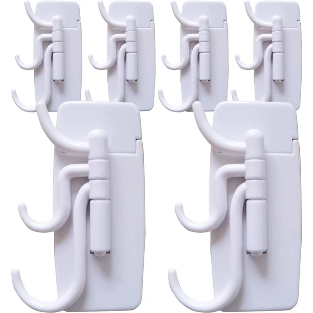 6 Pcs Swivel Coat Hook Wall Hooks Coats Swivel Hooks Wall Mount