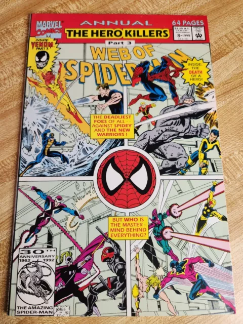 Web of Spider-Man Annual #8 Marvel 1992 - Direct Edition - The Hero Killers Pt 3