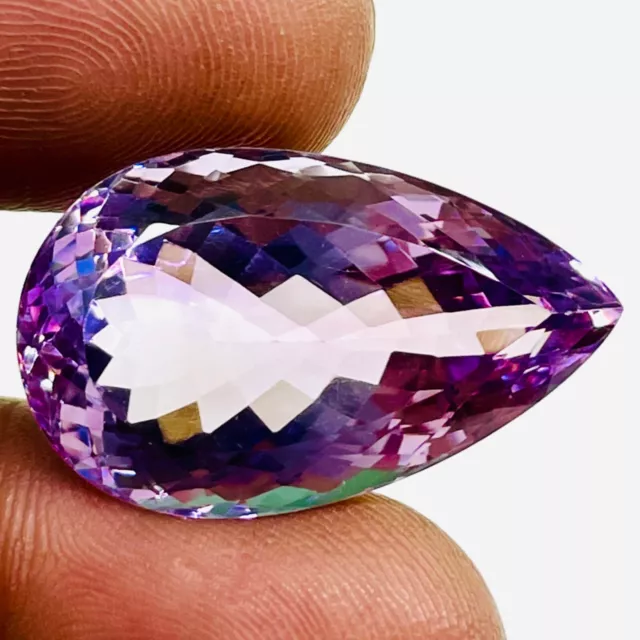 VVS 29.05 Cts Natural Bolivian Amethyst Huge Pear Cut Loose Untreated Gemstone