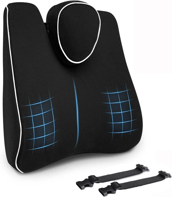 Tusscle Lumbar Support Pillow for Office Chair - Ergonomic Back Support to Impro