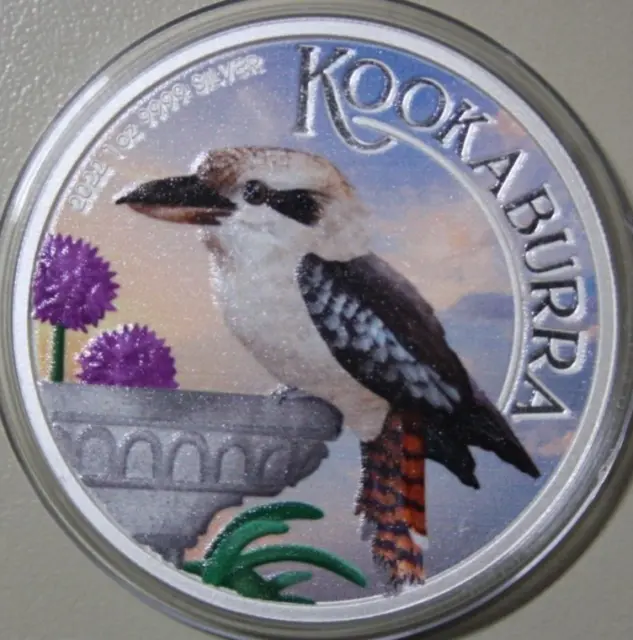 Australie 1 Dollar 2022 Argenté 1 Pouces Kookaburra F6201 Coloré Ltd. Edition