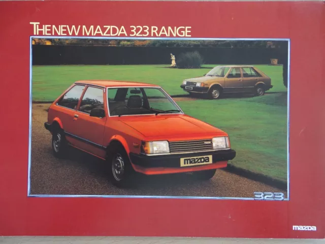 1980 Mazda 323 Range, Lovely Old Uk Market Sales Brochure, Rare Collectors Item