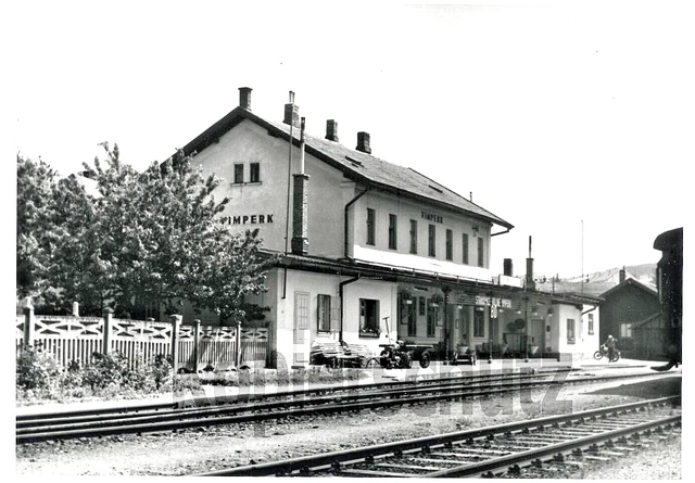 Original Eisenbahn Foto - Bahnhof Vimperk (Winterberg) Südböhmen, 1972