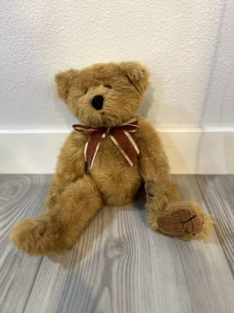 Russ Berrie Fitzsimmons Brown Teddy Bear W/ Corduroy Paws Vintage Collectible