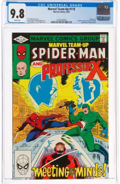 Marvel Team-Up 118 Cgc 9.8 Spider-Man Professor X Blanco Páginas 1982 Increíble