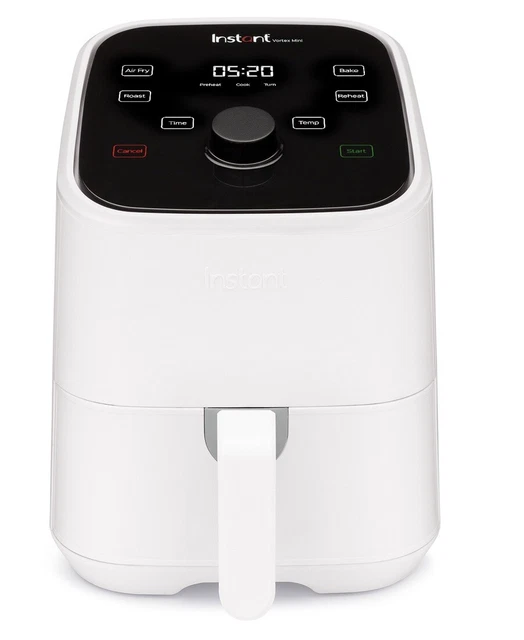 INSTANT POT, 2QUART Vortex Mini Air Fryer Oven, 4in1 OilLess Cooker