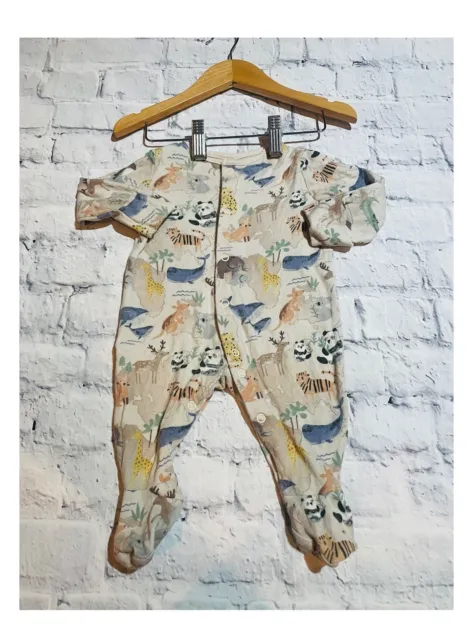 Baby Boys 3-6 Months Clothes Animals Sleepsuit Babygrow * We Combine Shipping *
