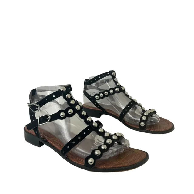 Sam Edelman Womens Size 8 Elisa Black Studded Gladiator Sandals