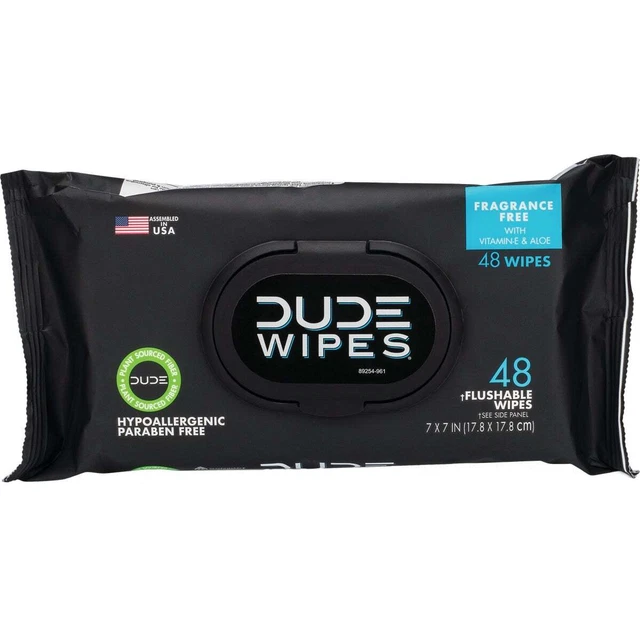 Dude Wipes Flushable Wipes (48-Count) DW-CE Pack of 8 Dude Wipes DW-CE
