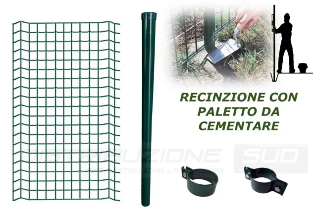 Kit Per Recinzione Completo Pannelli Plastificati Verdi Con Accessori Box Ville