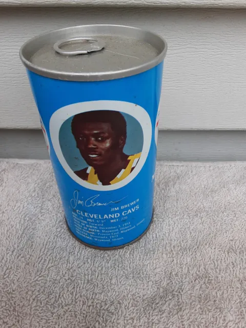 Rc Cola Cleveland Cavs Jim Brewer  Straight Steel Soda Can Cans Empty Gar