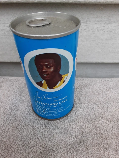 Rc Cola Cleveland Cavs Jim Brewer  Straight Steel Soda Can Cans Empty Gar