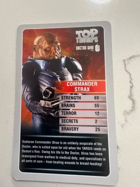 Top Trump Card Commander Strsax from Doctor Who Pack