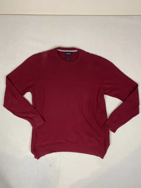 Reserve Myer Mens Crew Neck Knit Sweater Jumper - Size XXL - Red - Cotton