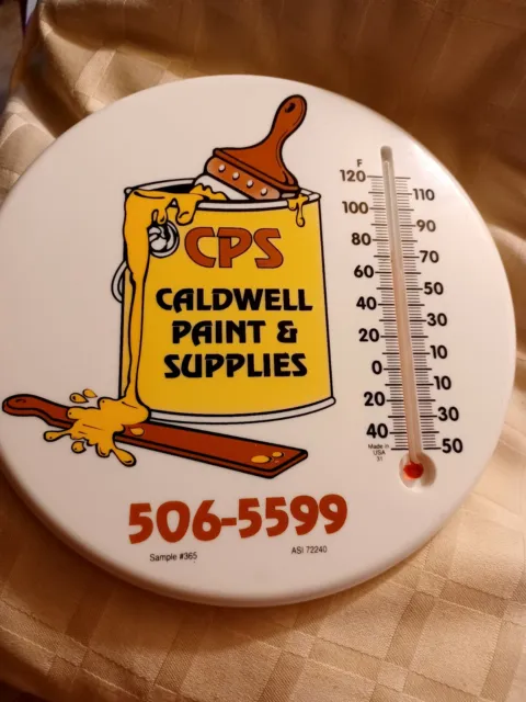 Caldwell Paint & Supplies Vintage Advertising Thermometer Made In Usa Sign