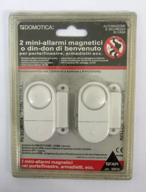 Domotica 30018 2 Mini Alarmas Magnética Seguridad X Puertas Ventana Forte Sirena