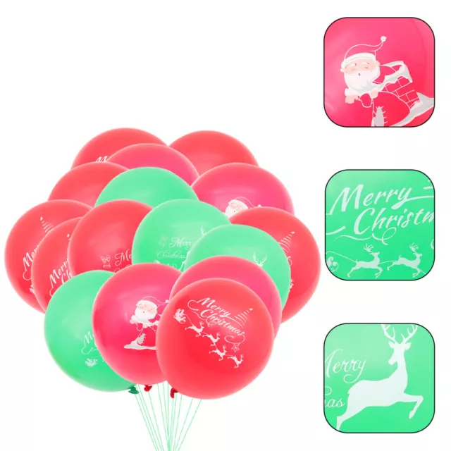 20 Pcs Weihnachts-Mylar-Ballons Büro Dekoration Weihnachtsluftballons Roter