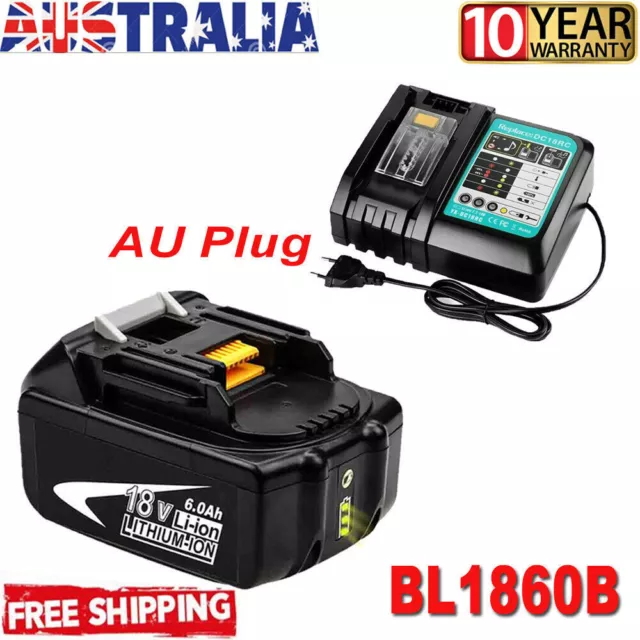 18V For Makita 6000mAh Li-Ion Cordless Tool Battery BL1890 LXT BL1860B BL1850 AU