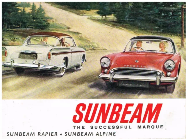 Sunbeam Alpine Ii & Rapier Iiia Original 1961 Factory Uk Sales Brochure