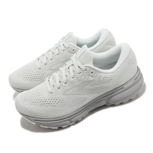 BROOKS GHOST 15 Grey Illusion White Women Runner Road Running Shoes