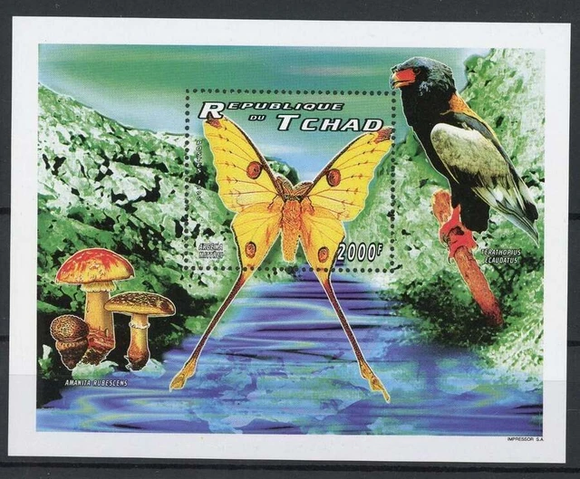 Tschad Block 263 postfrisch Schmetterling #HF471