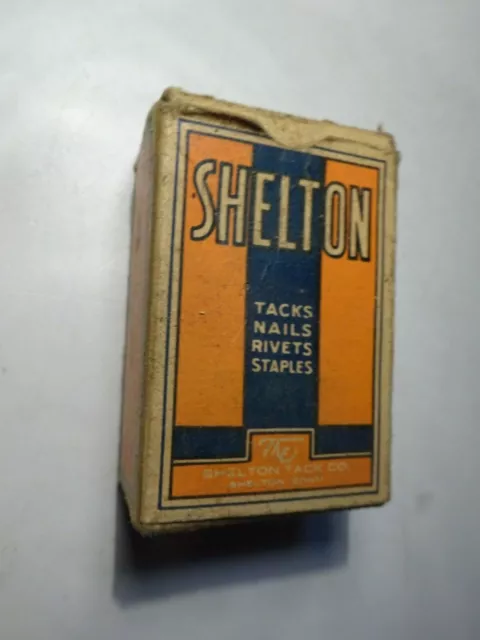 Shelton blue sterilized tacks clinching nails Connecticut CT advertising box