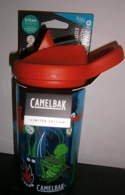 CamelBak Eddy Kids 400ml Water Bottle Child Safe Spill Proof - Camping Bugs -LE