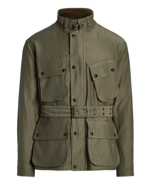 New Polo Ralph Lauren Khaki Town & Field Jacket Size L Rrp £699.00