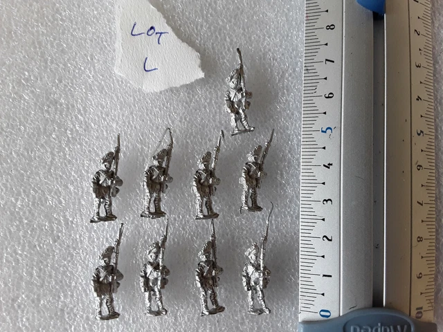 Figurines Guerre Napoléonienne 1/72 - Lot A, 7 Figurines Plastique Peint, Occasion - Premier Empire Français