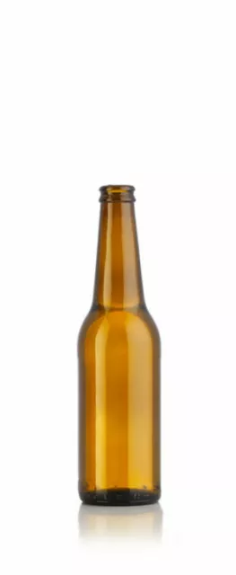 N°28 Bottiglie vetro ambrato per BIRRA 330ml collo tappo corona 26 mod.Birra Std