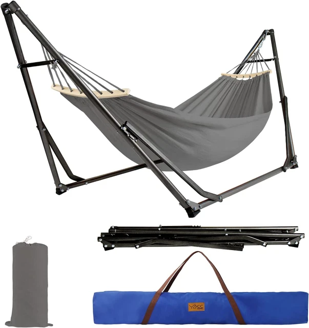 🌳 CCLIFE Klappbare Hängematte mit Gestell - Indoor & Outdoor Tragetasche 🏡