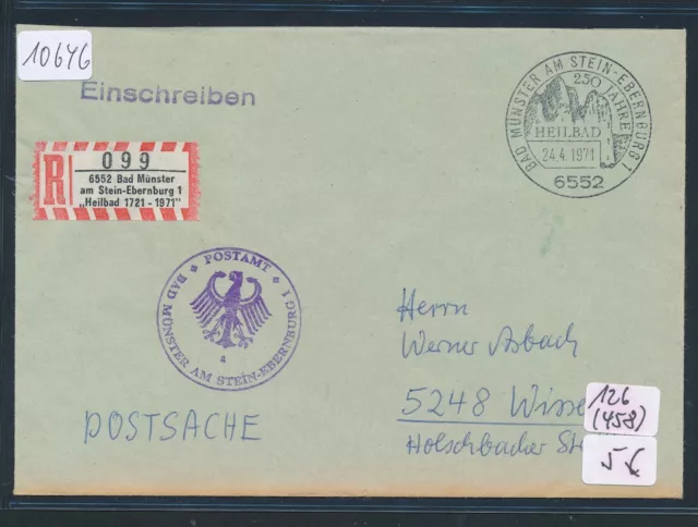 11127) Sonder R-Zettel Bad Münder Heilbad 1721-1971 Postsache SST 24.4.71