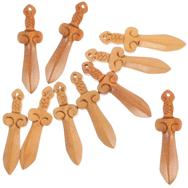 10 Pcs Antico Fascino Gotico Scultura Mogano Arredamento D'epoca Foto