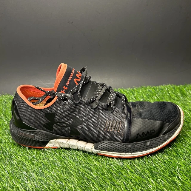 UNDER ARMOUR SPEEDFORM Amp Mens 8 Black Red Shoes Athletic Running