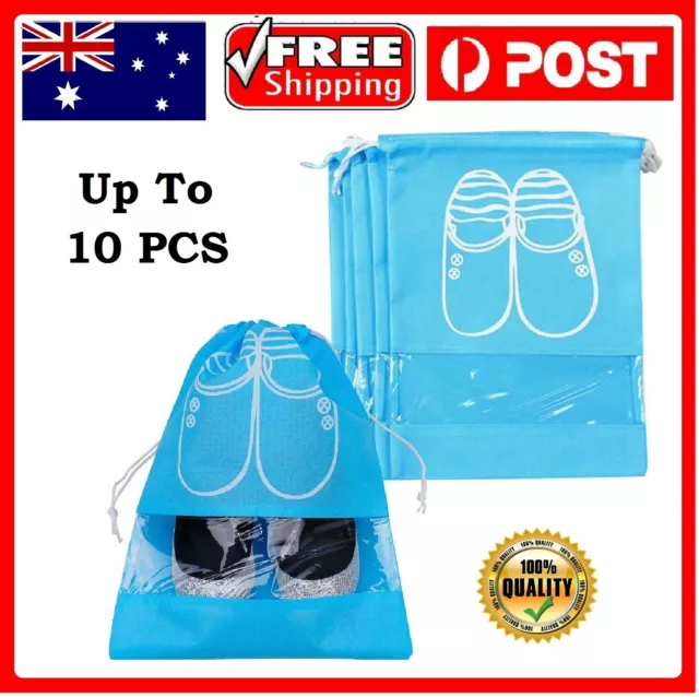 Portable Shoes Bag Travel Sport Storage Pouch Drawstring Dust Waterproof Bags AU