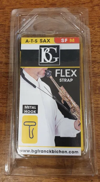 BG SFM Alto/Tenor/Soprano Saxophone Flex Strap, Metal Hook
