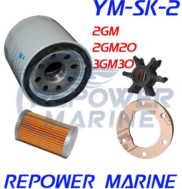 SERVICE KIT FOR Yanmar Marine 2GM, 2GM20, 3GM, 3GM30, Impeller, Oil