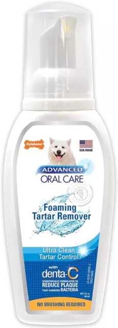 Nylabone Advanced Oral Care Foaming Tartar Remover  Dental Hygiene for Dogs