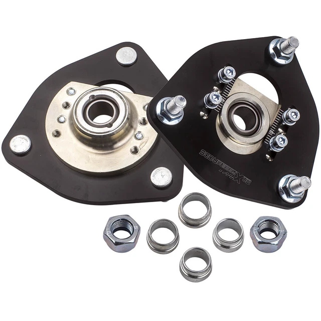Restituzione Cuscinetto Cupola per Nissan S13 180SX 200SX 240SX allegato CamberPlate nero