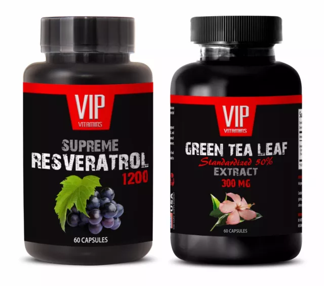 Antioxidante e inmunidad - EXTRACTO DE TÉ VERDE - COMBO DE RESVERATROL - pil de té verde