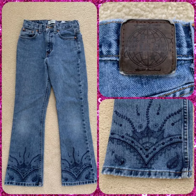 RARE! 90's Vintage Vtg GAP Blue Jeans Denim Flare Girl's Size Age 10