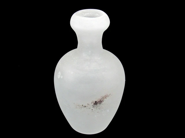 Grand vase en verre de Murano bleu signé Cenedese avec large bande