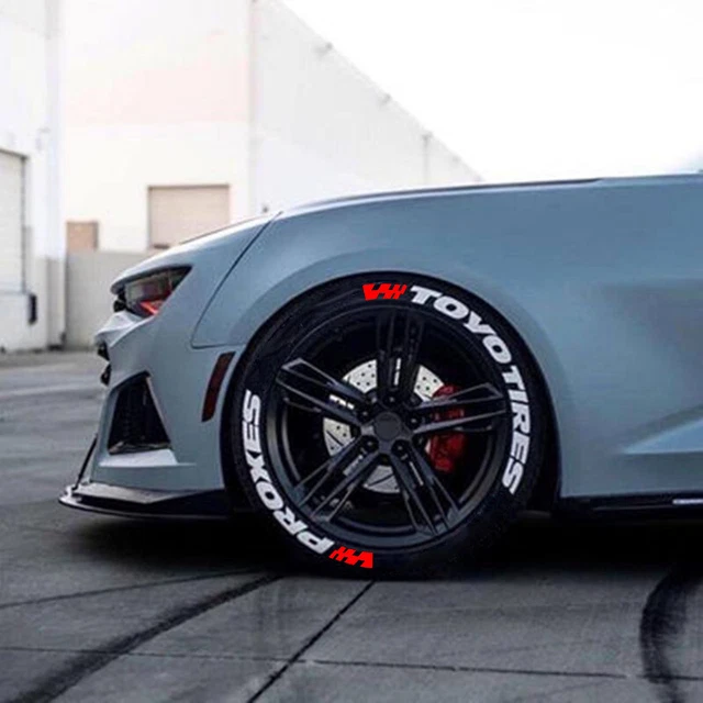 Tire Lettering Sticker "TOYO TIRES PROXES" With Red Flag 1.20'' 15''-24'' 4 Kits Tire Lettering Sticker "TOYO TIRES PROXES" With Red Flag 1.20'' 15''-24'' 4 Kits